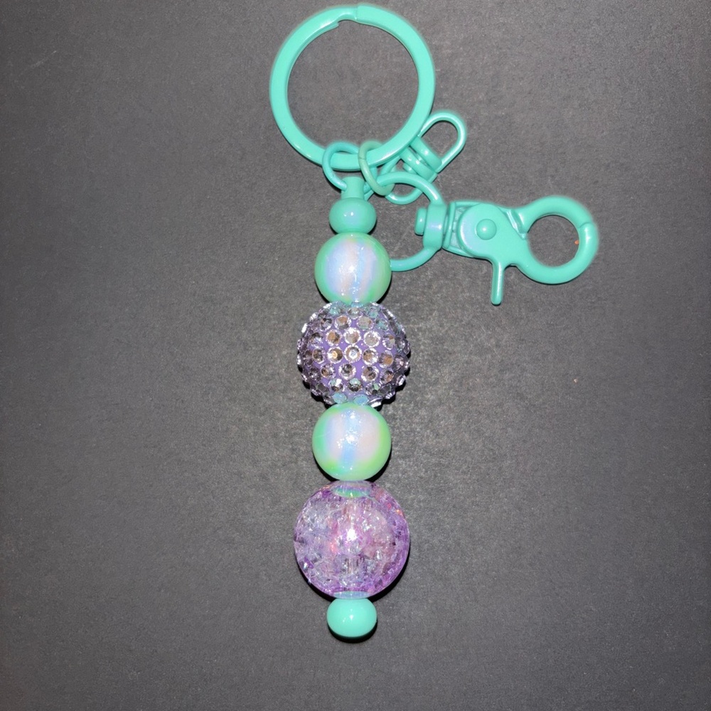 Mermaid inspired Beaded Keychain